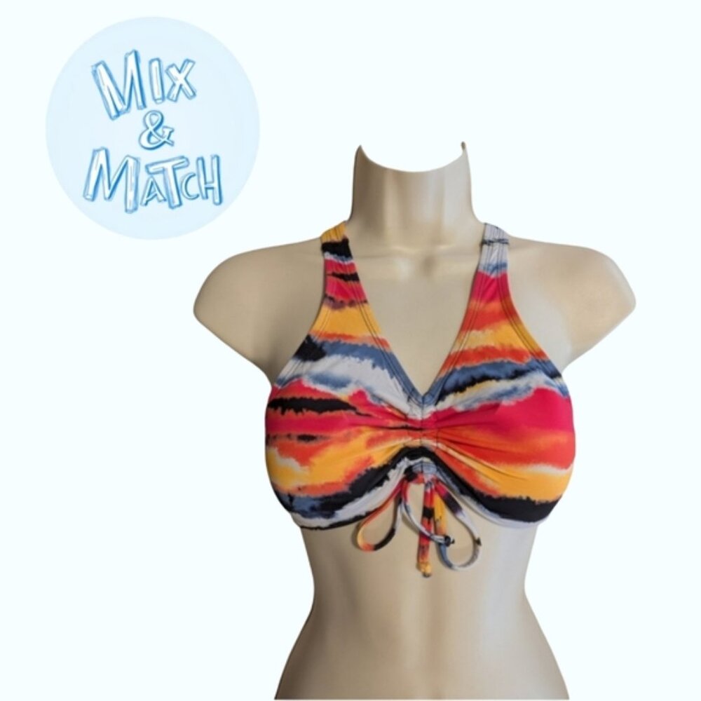 NWOT Colorful Multicolor Tie Back - Lifting Top